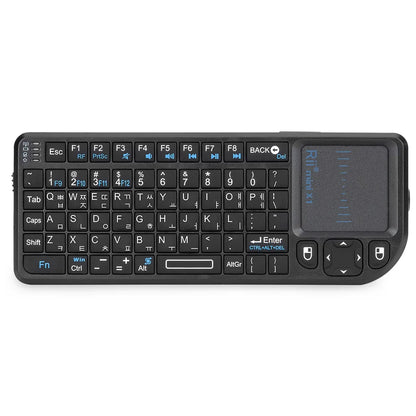Teclado inalámbrico mini original Rii X1 de 2.4GHz en inglés/RU/ES/FR con panel táctil para Android TV Box/PC/portátil