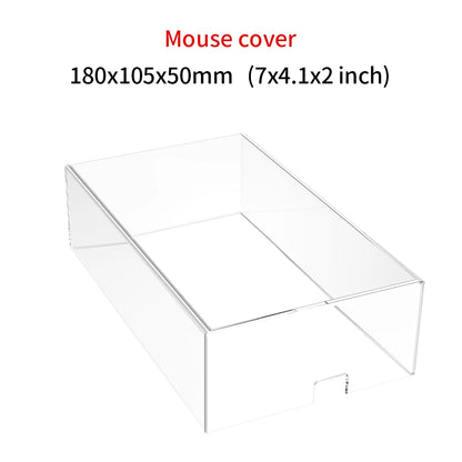 Funda protectora transparente de acrílico para teclado mecánico, cubierta antipolvo para teclado de 60/61/64 96 98104/108 teclas y cubierta para ratón