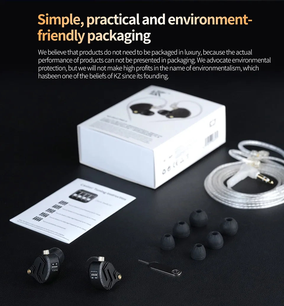 Auricolari IEM KZ ZS12 PRO X con tecnologia ibrida dinamica e armatura bilanciata, upgrade HiFi bassi, cuffie in-ear con cavo tuning