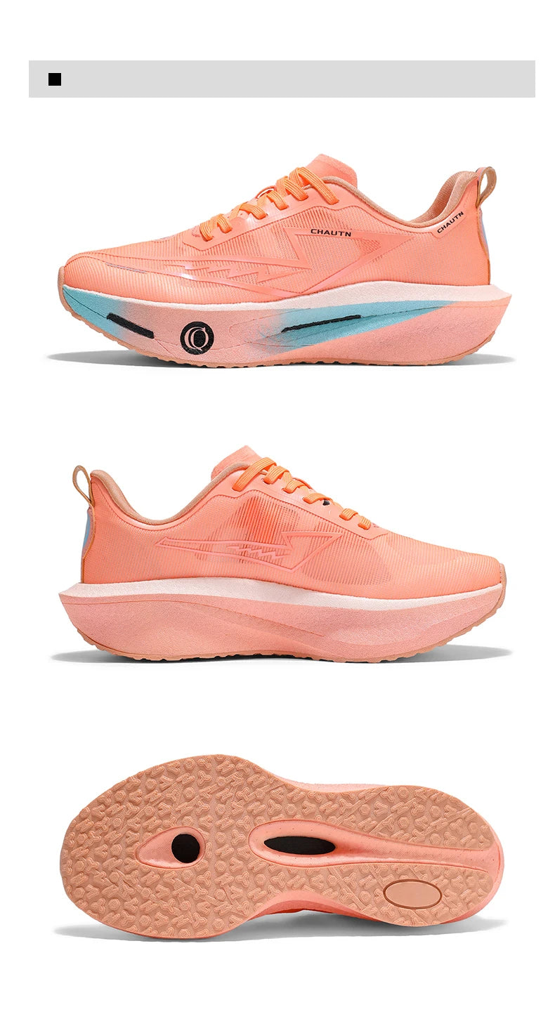Men Running Shoes Specialty Carbon Plate Sports Marathon Breathable Lightweight Women Comfortable Nonskid Chunta Sneakers