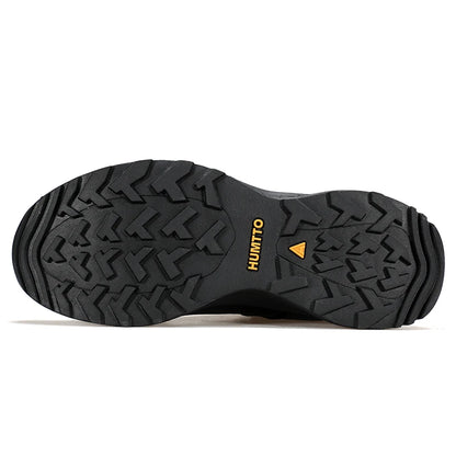 Zapatos de cuero HUMTTO para hombre, calzado deportivo de invierno para camping y actividades al aire libre, botas de trekking transpirables, zapatillas de senderismo antideslizantes para hombre