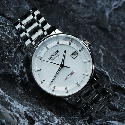 CADISEN Mechanical Wristwatches MIYOTA 9015 Movement Automatic Ultra-thin Watch Sapphire Waterproof Rose Gold Business Watches