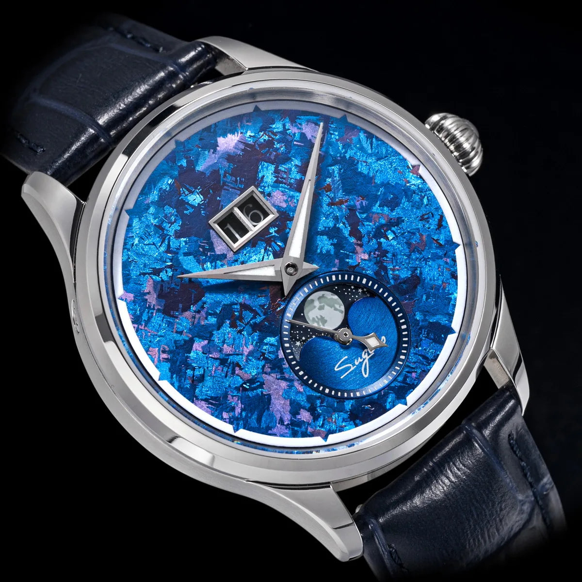 Automatic Man Watch Moon-Phase ST2528 Movement Waterproof Mechanical Wristwatches Sapphire Crystal Titanium Dials Clock S401 New