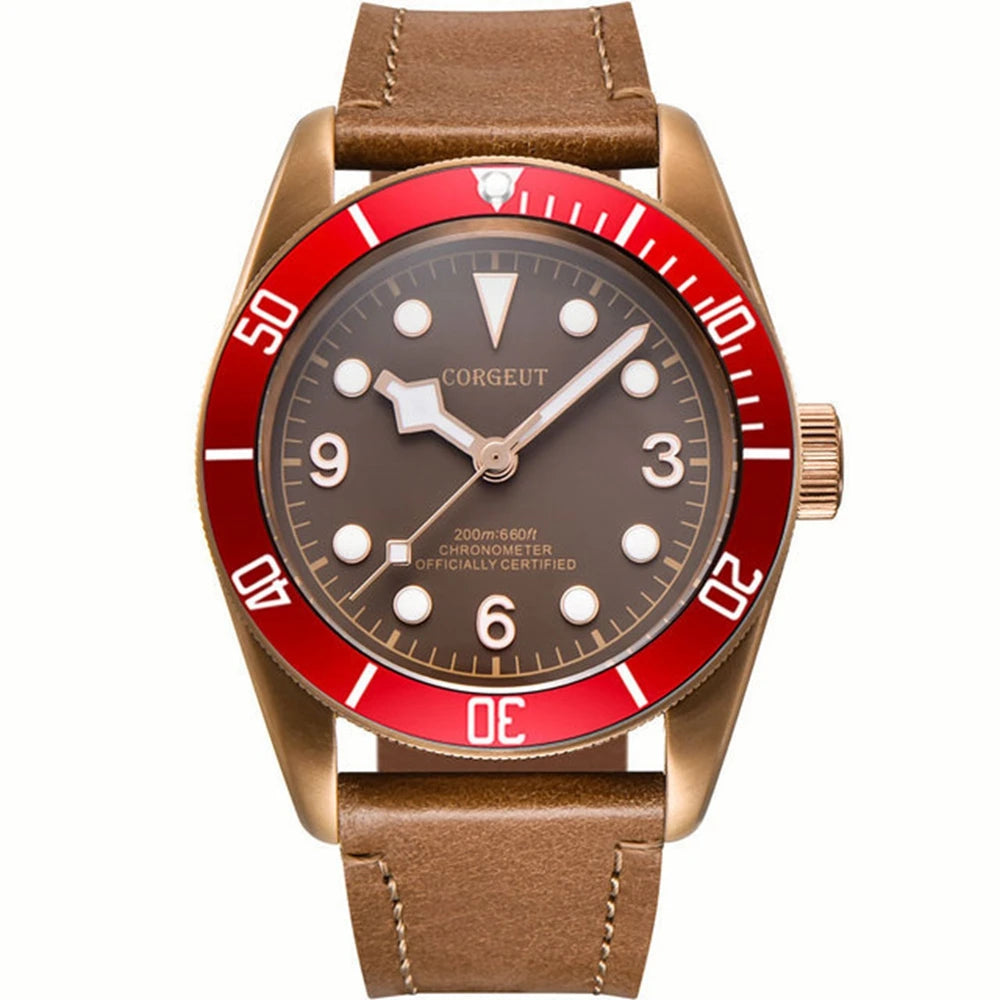 Luxury NH35A Corgeut 41mm Automatic Men Watch PVD Case Sapphire Military Male 10BAR wim Watches Luminous Mechanical WristWatches