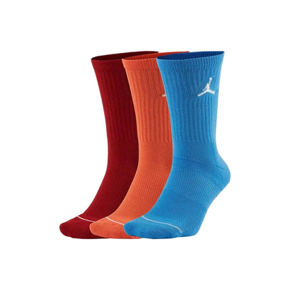 Chaussettes de sport Nike Air Jordan pour homme et femme, montant jusqu'aux genoux, lot de 3, chaussettes de basket-ball confortables et respirantes SX5544-017