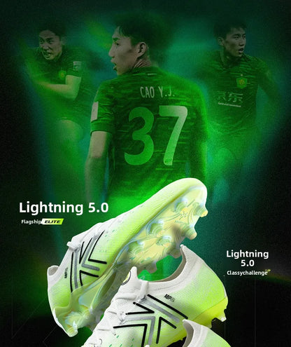 Kelme Men’s MG Soccer Cleats Indoor Short Studs Professional Match Football Boots Slip-Resistant Training Turf Shoes