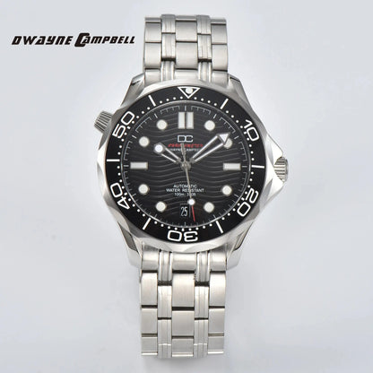 DWAYNE CAMPBELL Top Luxury NH35 Men's Automatic Mechanical Watch Ceramic Bezel Waterproof Classic Business Wristwatch