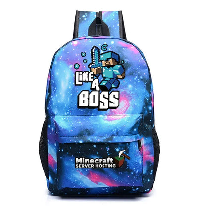 Minecraft Enderman Creeper Graphic Printed Backpack Large Capacity Lightweight Fashion Casual For Daily Travel Outdoor Leisure