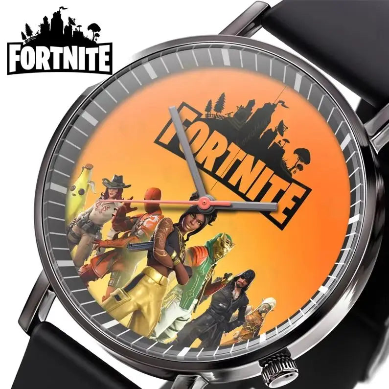 Wrist Watch F-Fortnited Cook Watch Trend Fashion Creative Quartz Student Watches Battle Game Figure Model Kids Birthday Gift