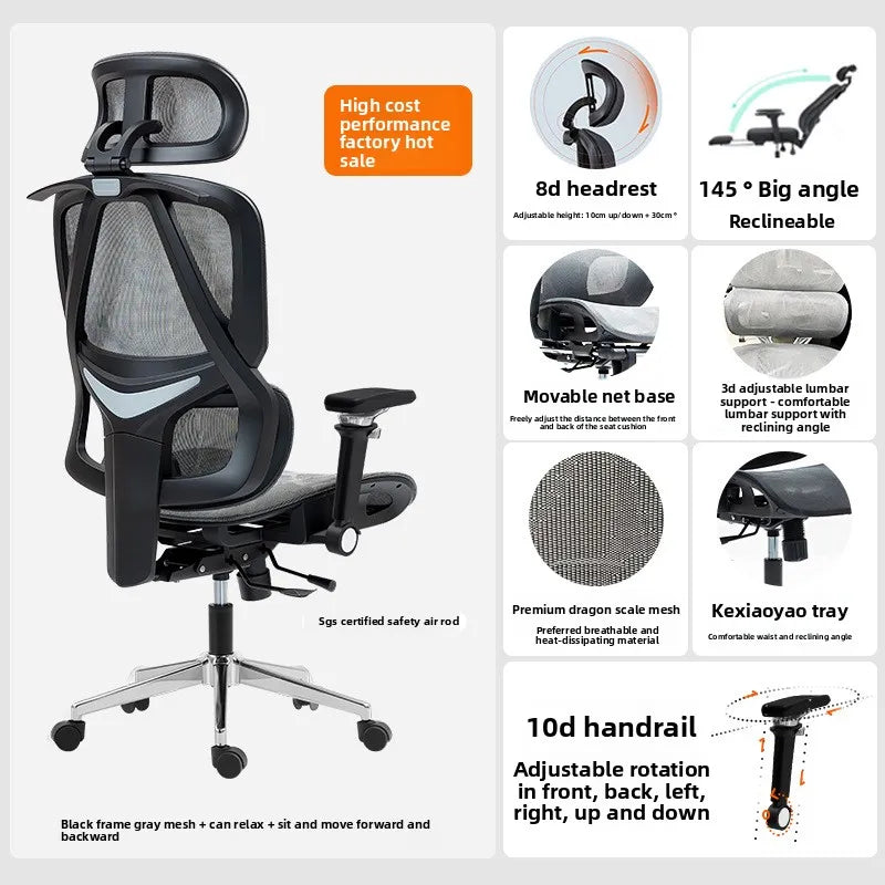 Internet Celebrity Ergonomic Chair Office Chair Back Chair Home Computer Chair Gaming Chair Sturdy and Durable