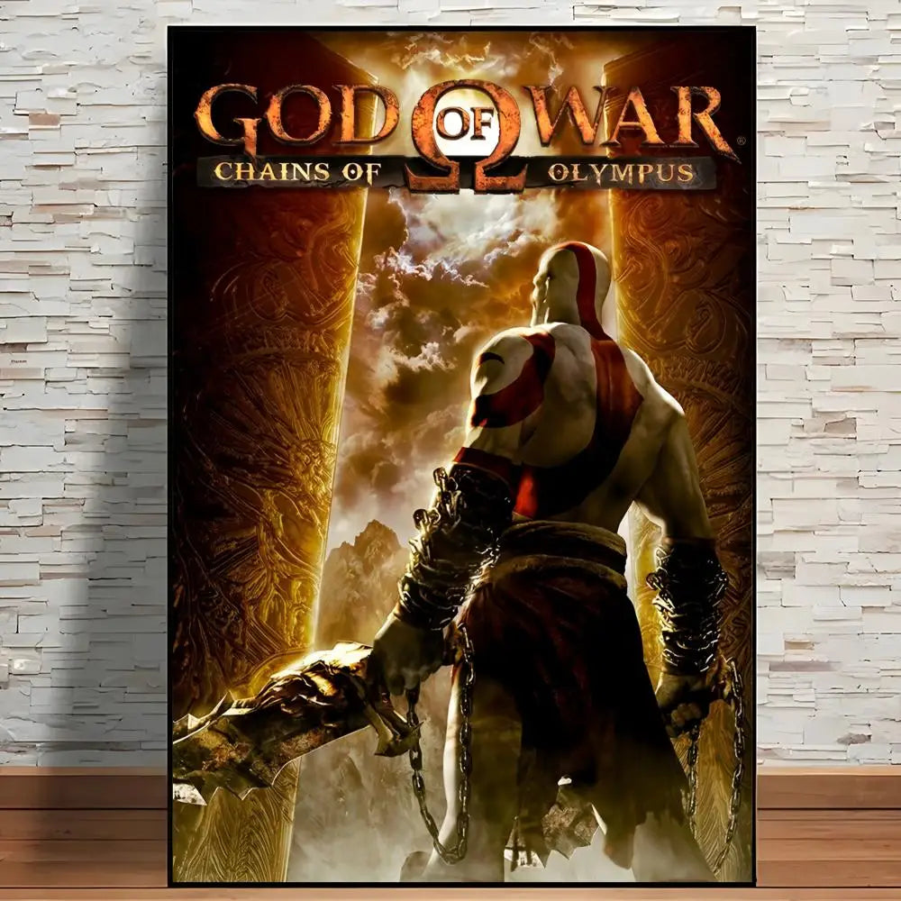 Classic Game G-God Of War Poster Modern Aesthetic Wall Art Print Room Decoration Items for Bedroom Home Decor Gift