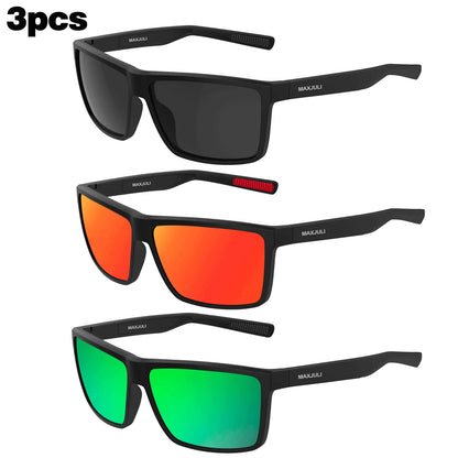 MAXJULI Polarized Big Sunglasses for Men Women with Big Heads UV 400 Protection 8125
