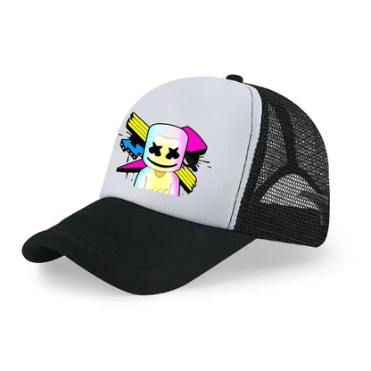 Fortnite Baseball Cap Cartoon Game Printed Hat Kids Summer Breathable Mesh Hat Adjustable Peaked Cap Children’s Birthday Gift