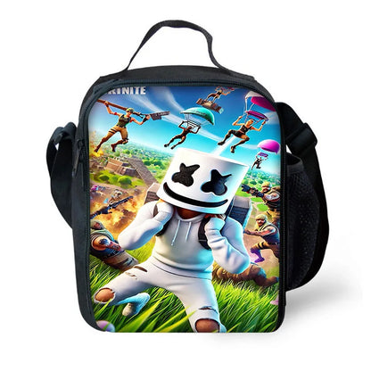 Child School Backpack with Lunch Bags, Pencil Bags, Hot Game Design-F-FortniteS School Bags for Boys Girls Best Gift