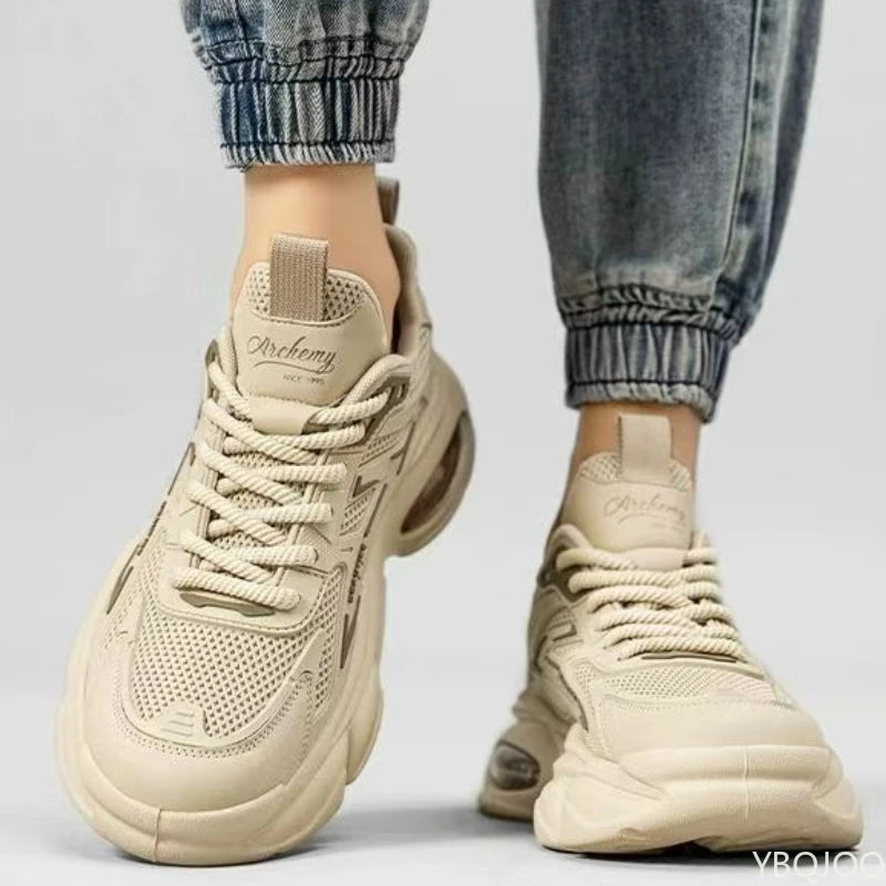 Fashionable Versatile Spring Autumn New Thick-Soled Men's Casual Comfortable Height-Increasing Sports Shoes