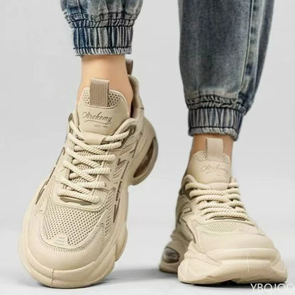 Fashionable Versatile Spring Autumn New Thick-Soled Men's Casual Comfortable Height-Increasing Sports Shoes