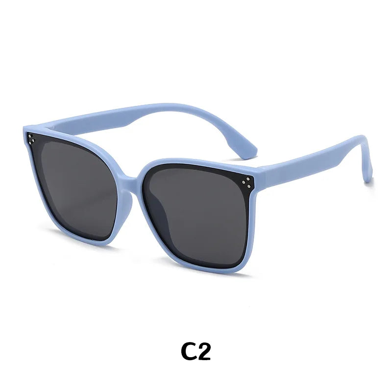 Children's Sunglasses Large Frame Fashionable Sunshade Anti-ultraviolet Silicone Polarized Children's Glasses 23048 23048