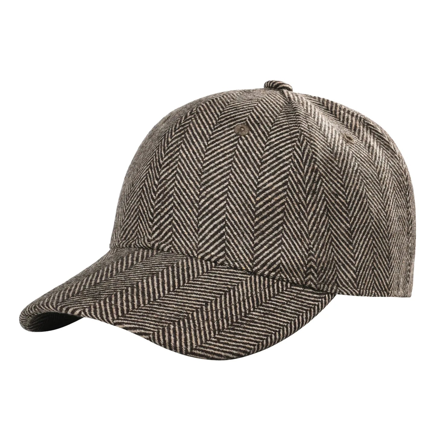 BOTVELA Men's Wool Tweed Baseball Cap Casual Style Soft Adjustable Unstructured Hat