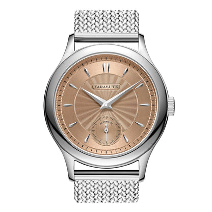 FARASUTE Retro Hangzhou Customized Movement Automatic Mechanical Watch Men Sapphire Stainless Steel Small Second Hand Wristwatch