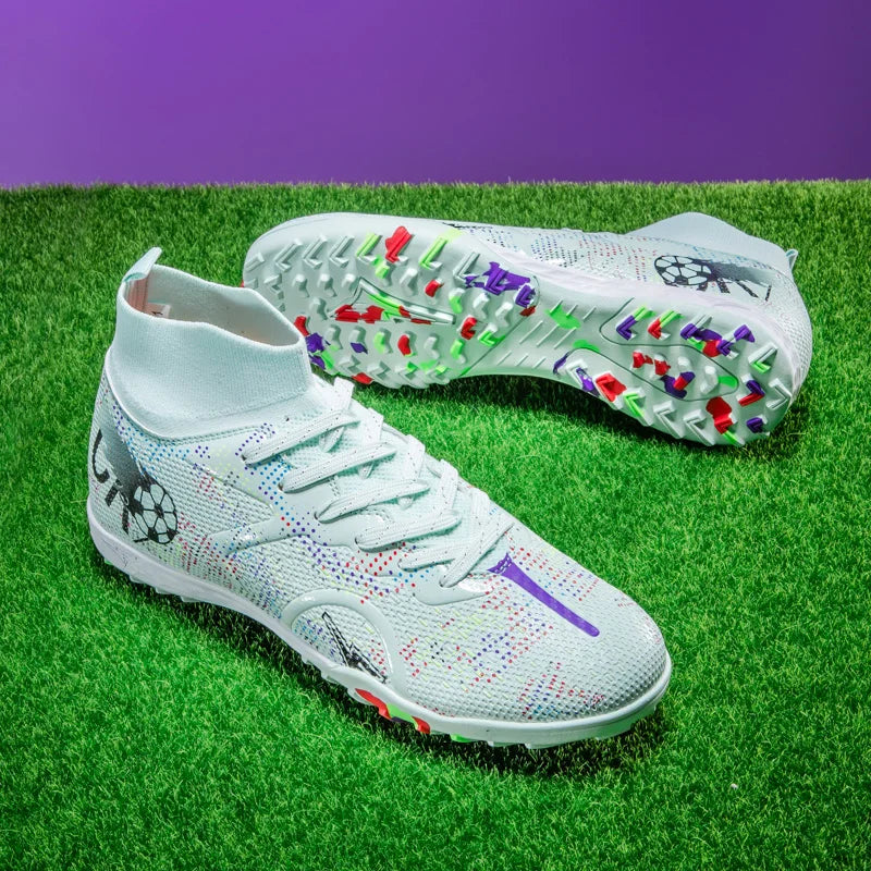 Scarpe da calcio professionali da uomo, scarpe da calcetto con tacchetti, sneakers da calcio ultraleggere per allenamento e sport all’aperto