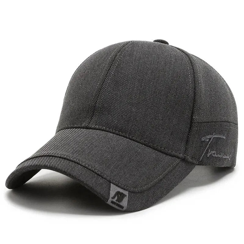 Cappellino da uomo Tide con visiera, cappello da sole coreano da uomo, nero, modello Tide, semplice, casual e versatile, cappellino da baseball
