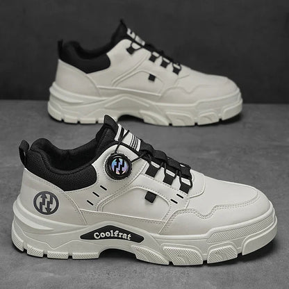 Nouvelles chaussures basses pour hommes, à boucle rotative, sportives, décontractées, tendance, d'extérieur, imperméables, chaussures de travail, semelle EVA, caoutchouc, Zapatillas Hombre