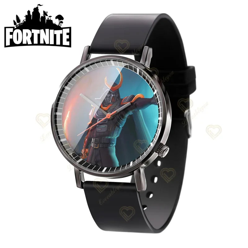 Wrist Watch F-Fortnited Cook Watch Trend Fashion Creative Quartz Student Watches Battle Game Figure Model Kids Birthday Gift