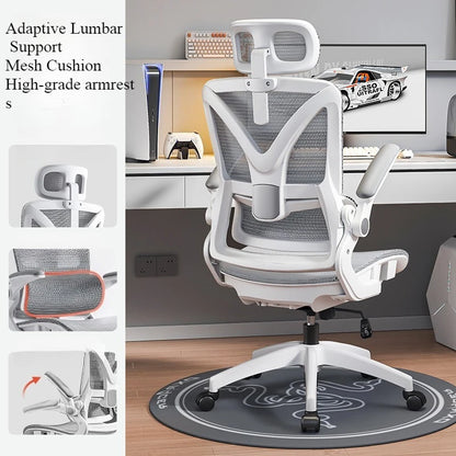 Ergonomic Gaming Chair with 3D Lumbar Support, Adjustable Office Chair, Breathable Mesh Racing Chair, Swivel Computer Chair with High Density Cushion