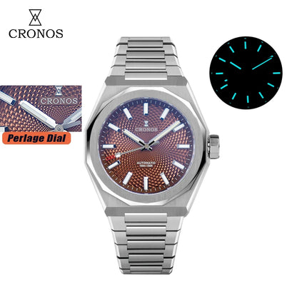 Cronos Luxury Men Watch 36mm Automatic PT5004 Miyota 90S5 Wristwatches Sapphire 10ATM See-through Case Back L6050  reloj hombre
