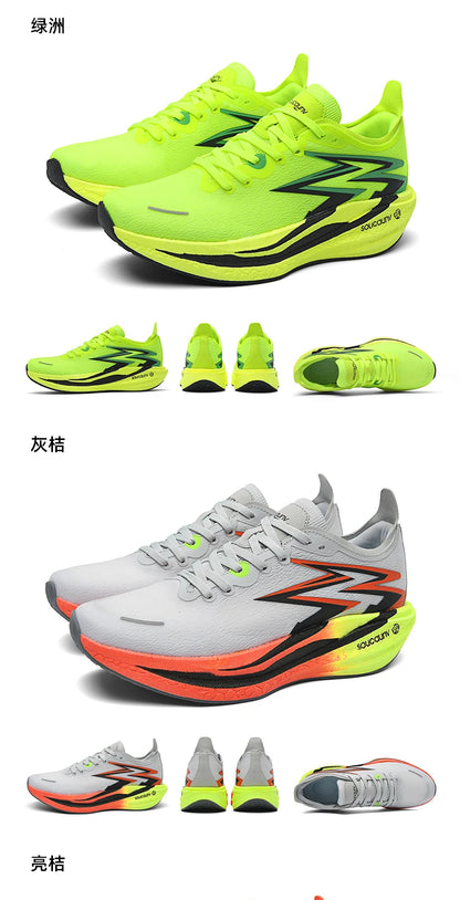 Nuove scarpe da running con piastra in carbonio per maratona, da uomo e donna, sportive, traspiranti, leggere, comode, antiscivolo e casual