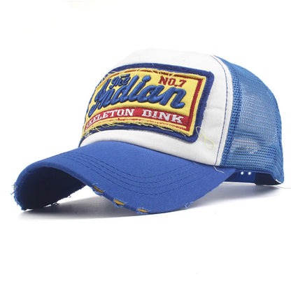 Boné Dad Cap em malha com letras bordadas, estilo streetwear, snapback, hip hop, outdoor e Y2K, chapéu trucker Gorras F2719 para mulher e homem