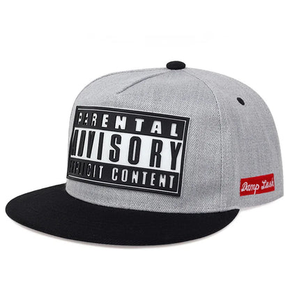 Flat Bill Visor Trendy Patch Snapback-kasket Hip Hop Color Block Baseballkasket Unisex Letvægts solbeskyttelse Dad Hats til kvinder og mænd