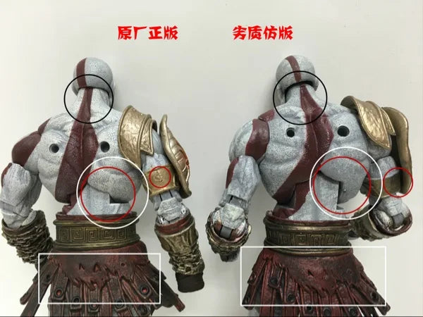 18CM Boxed NECA God of War Sparta Ghost Kratos Father Son Edition Atreus Action Doll Model Joint Mobile Toy Gift
