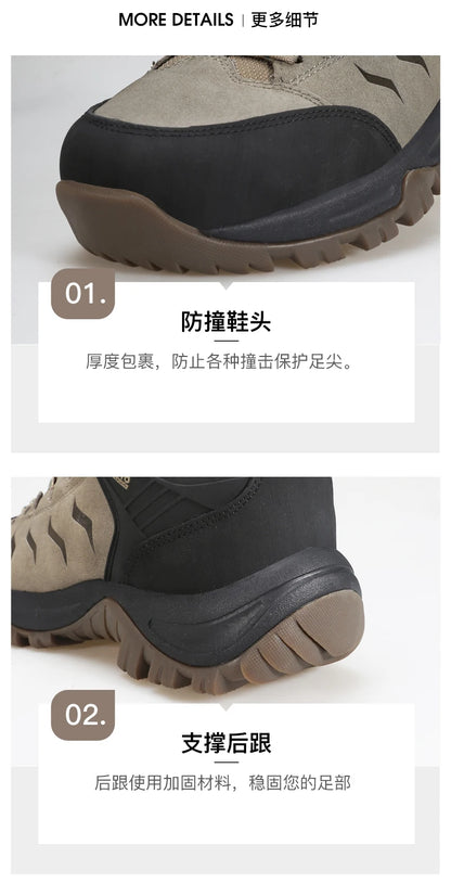 HUMTTO Hiking Shoes Men's Waterproof Hunting Boots Tactical Desert Combat Ankle Trekking Boots Male Women Warm Leather Sneakers