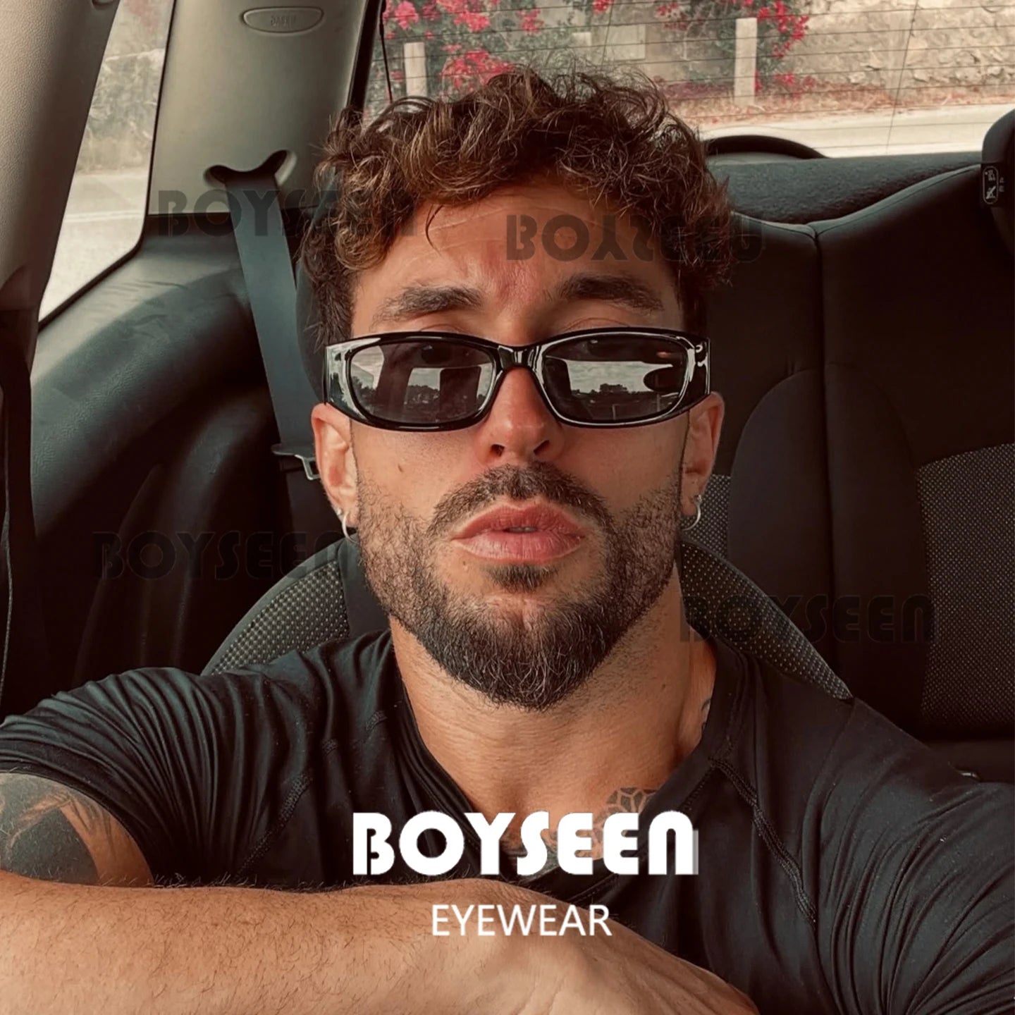Hiphop Style Narrow Frame Black Sunglasses Men's Retro Effortless Orange Sunglasses UV400