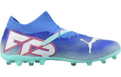 Chaussures de football Puma Future 7 Pro Sports Comfort Mg, bleu et vert, 107927-01