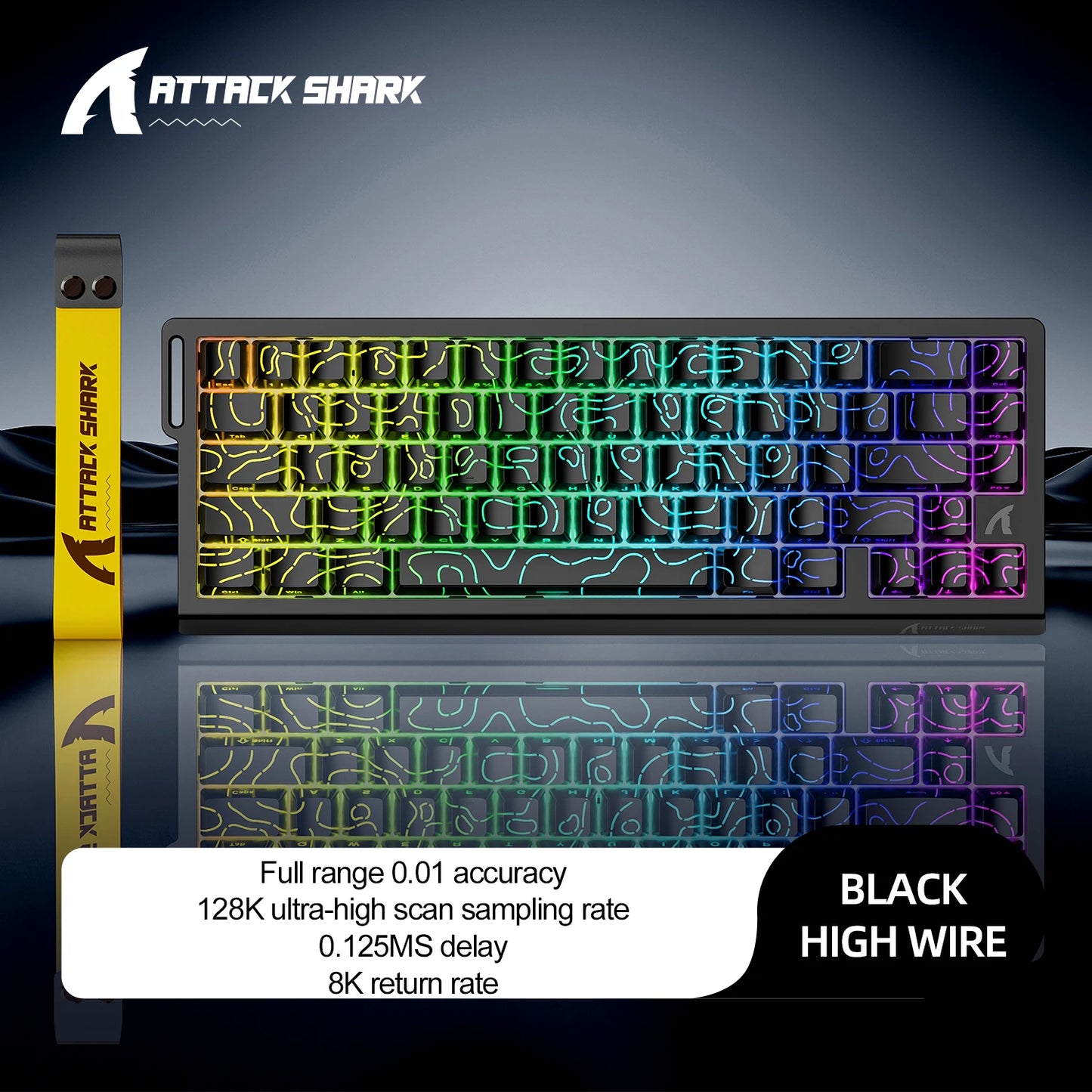 ATTACK SHARK X68HE Magnetic Switch Gaming Keyboard 8KHz Rapid Trigger Mechanical Keyboard | FREEWOLF F68/F68 Pro Wired & Wireless Magnetic Gaming Keyboard