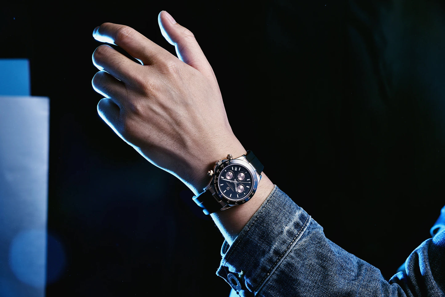 PAGANI DESIGN 1664 Luxury Automatic Mechanical Men's Watch VK63 Movement AR Sapphire Crystal Rubber 100m Waterproof Men's Watch