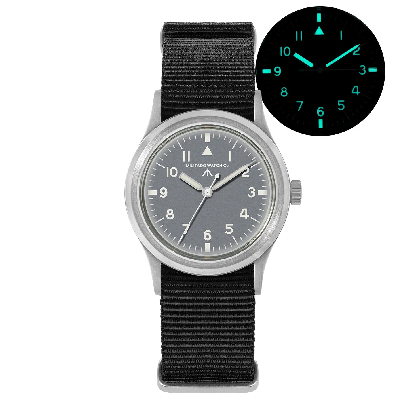 Militado ML14 Quartz Watch Cream Dial VH31/VH65 Sweep Movement Bubble K1/ Sapphire Luminous 36Mm Vintage Watches 100M Waterproof