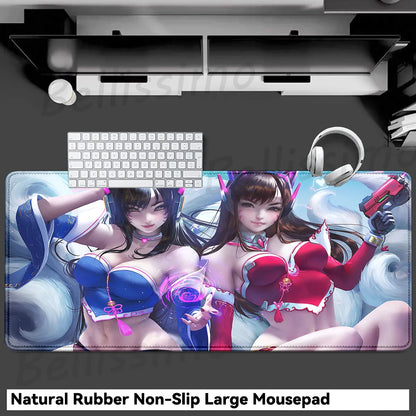 Gaming Accessories Overwatch D.Va Mouse Pad Large Keyboard Mousepad PC Cabinet Deskmat XXL Extended Mats Gamer Mousepad