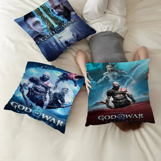 God of War Ragnarok 2022 Cushion Cover Polyester Sofa Cushions Decorative Throw Pillows Home Decoration Pillowcover