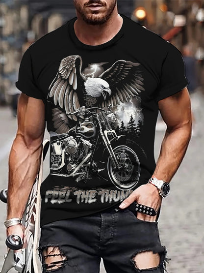 Fashion Eagle Graphic T-Shirts Luxury T-Shirt Summer Men's T-Shirts Casual Tops Short Sleeve T-Shirt 3D Printing Men’s Clothing