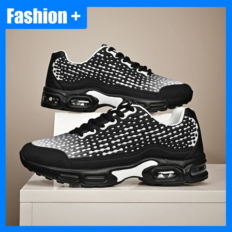 Men's Sports Shoes Lightweight Rebound Soft Sole Fashionable Mesh Breathable Youth Outdoor Running Fitness Training Shoes for Men