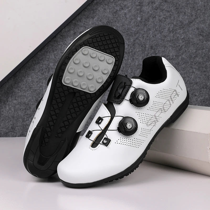 Scarpe da ciclismo ultraleggere, traspiranti e leggere, suole rigide compatibili SPD per allenamento e competizioni su bici da strada e mountain bike