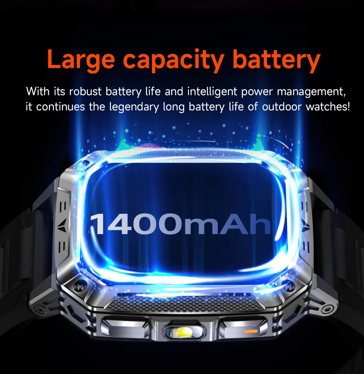 2026 TANK New 1400mAh Military GPS Smart Watch Men 2.01" AMOLED Screen 10ATM Waterproof Clock SOS Call Flashlight Smartwatch iOS