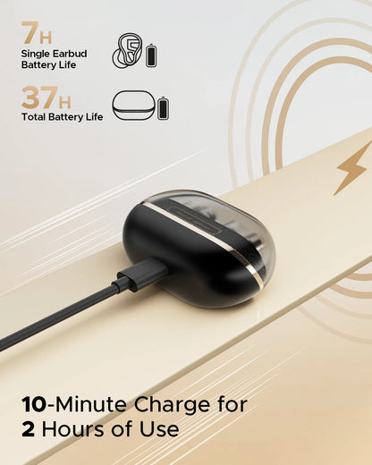 SoundPEATS H3 Wireless Bluetooth Earbuds Hybrid 3 Driver HiFi Earphones with 55dB Adaptive ANC, LDAC aptX Lossless Audio, Hi-Res Wireless Headphones