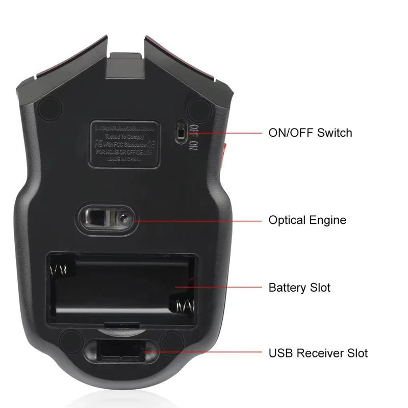 Lenovo 2.4G Wireless Mouse 1600DPI Optical Mouse Gamer for Computer Wireless Mice with USB Receiver for PC Laptop Accessories