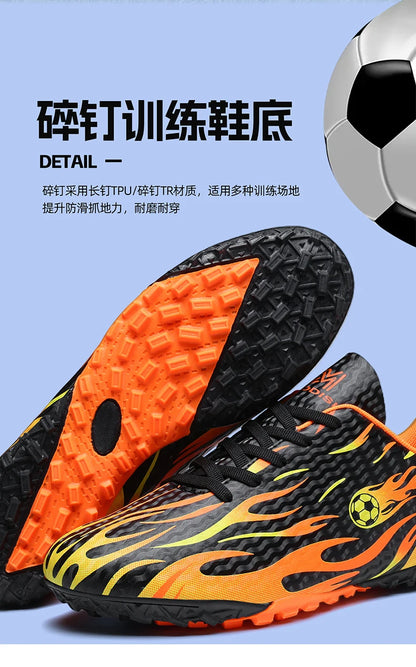 Professional Children's Football Shoes Outdoor Soccer Shoes Kids Futsal Sneakers Lightweight Non-slip Child Soccer Cleats Boys