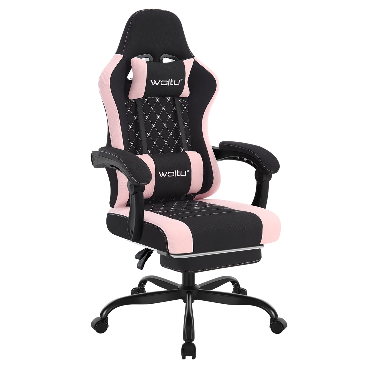 WOLTU Massage Gaming Chair Ergonomic Gamer Chair with Footrest, Lumbar Support, Adjustable Headrest, Swivel Computer Office Chair
