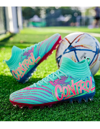 Chaussures de football originales pour hommes, baskets de sport décontractées pour enfants, chaussures de terrain en herbe unisexe pour garçons